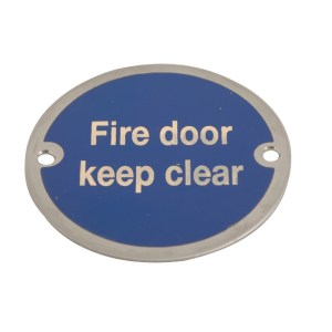 CORE-BULK Disc Fire Door Keep Clear PSS 76mm