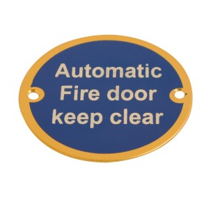 CORE-BULK Disc Auto. Fire Door Keep Clear Brass 76mm