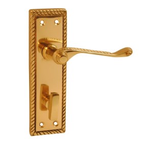 CORE-BULK Georgian Lever Bathroom Brass 150mm