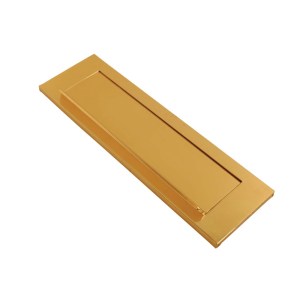 CORE-BULK Letter Plate Rear Fix Gold 250mmx75mm