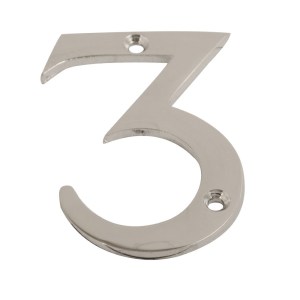 CORE-BULK Numeral Figure 3 Chrome 75mm