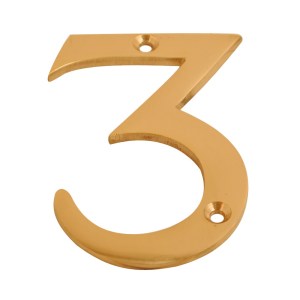 CORE-BULK Numeral Figure 3 Brass 75mm