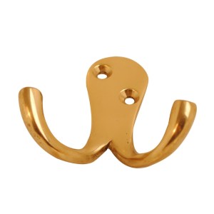 CORE-BULK Double Robe Hook Brass 63mm