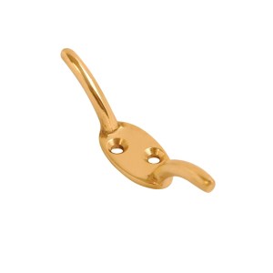 CORE-BULK Cleat Hook Polished Brass 63mm