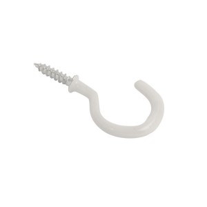 CORE-BULK Shouldered Cup Hook White PVC 19mm