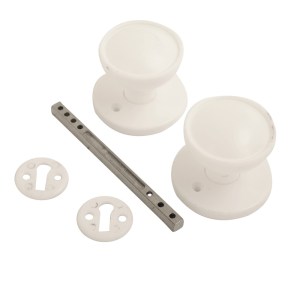 CORE-BULK Rim/Mortice Knob Set White