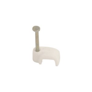 CORE-BULK Cable Clip Flat White Twin