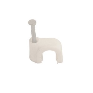 CORE-BULK Cable Clip Round White 12mm