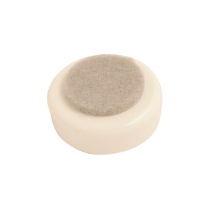 CORE-BULK Caster Cup Small White & Felt Pad 53mm Felt Pad