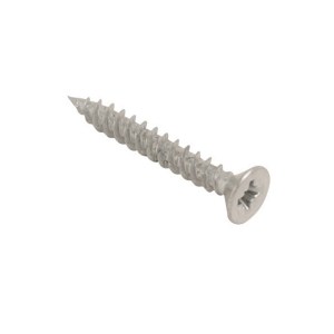 CORE-BULK Wood Screw T/Thread CSK Pozi BZP No.8x1