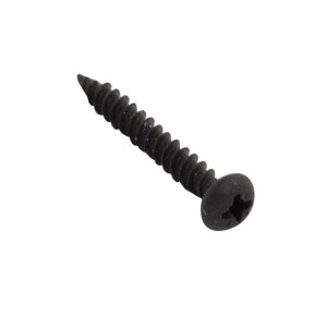 CORE-BULK Wood Screw Black RND Pozi T/Thread No.6x3/4