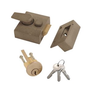 ION HARDWARE Nightlatch Narrow Gunmetal Boxed