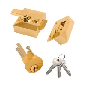 ION HARDWARE Nightlatch Narrow Brass Boxed