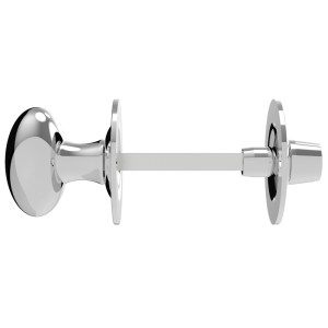 CARLISLE BRASS® Oval Thumb Turn with Coin Release - Polished Chrome - 32mm