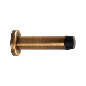 CARLISLE BRASS® Cylinder Pattern Door Stop with Rose - Antique Brass - 70mm