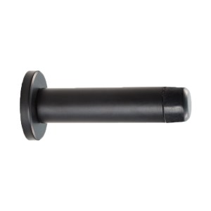 CARLISLE BRASS® Cylinder Pattern Door Stop with Rose - Black - 70mm