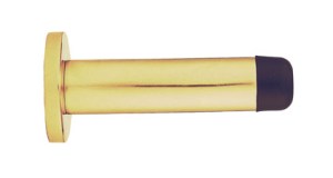 CARLISLE BRASS® Cylinder Pattern Door Stop with Rose - Polished Brass - 76mm