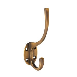 CARLISLE BRASS® Hat and Coat Hook - Antique Brass - 127mm