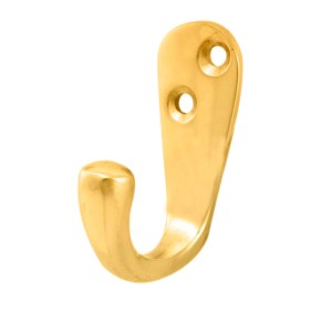 CARLISLE BRASSĀ® Victorian Robe Hook - Polished Brass - 45mm