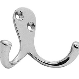 CARLISLE BRASSĀ® Victorian Double Robe Hook - Polished Chrome - 51mm