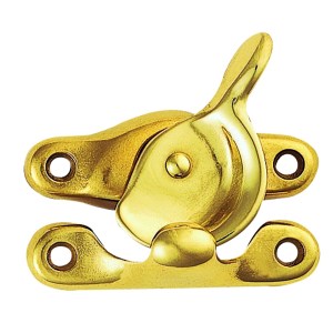 CARLISLE BRASSĀ® Fitch Pattern Sash Fastener - Polished Brass - 64mm x 25mm