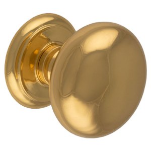 CARLISLE BRASS® Large Centre Door Knob - Polished Brass - 100mm