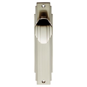 CARLISLE BRASSĀ® Art Deco Knob on Latch Backplate - Satin Nickel - 205 x 45mm