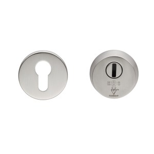 EUROSPEC® 2 Star Security Escutcheon Set - Satin Stainless Steel - 54mm