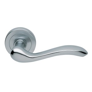 MANITALĀ® Apollo Lever on Round Rose in - Satin Chrome - 51mm