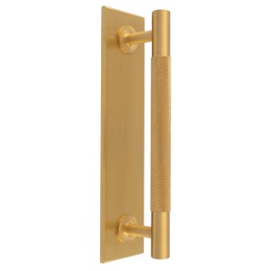 CARLISLE BRASSĀ® Knurled Pull handle on Backplate - Satin Brass - 160mm c/c
