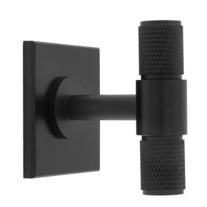 CARLISLE BRASSĀ® Knurled T-Bar on backplate - Black