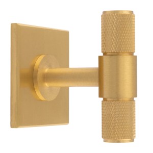 CARLISLE BRASSĀ® Knurled T-Bar on backplate - Satin Brass