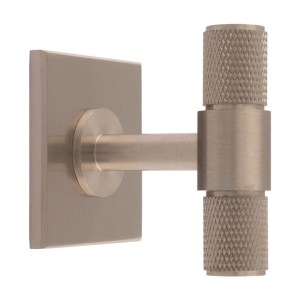 CARLISLE BRASSĀ® Knurled T-Bar on backplate - Satin Nickel