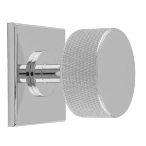 CARLISLE BRASSĀ® Knurled Radio Knob on Backplate - Polished Chrome