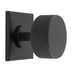 CARLISLE BRASSĀ® Knurled Radio Knob on Backplate - Black
