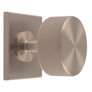 CARLISLE BRASSĀ® Knurled Radio Knob on Backplate - Satin Nickel