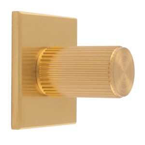CARLISLE BRASSĀ® Lines Cylinder Knob on Backplate - Satin Brass