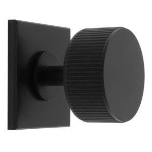CARLISLE BRASSĀ® Lines Radio Knob on Backplate - Black