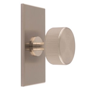 CARLISLE BRASSĀ® Lines Radio Knob on Backplate - Satin Nickel