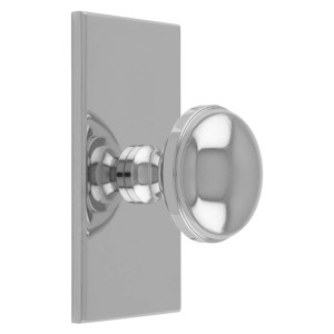 CARLISLE BRASSĀ® Warwick Cupboard Knob on Backplate - Polished Chrome