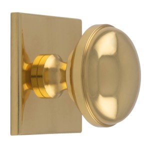 CARLISLE BRASSĀ® Warwick Cupboard Knob on Backplate - Polished Brass