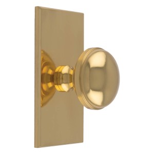CARLISLE BRASSĀ® Warwick Cupboard Knob on Backplate - Polished Brass