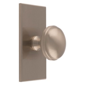 CARLISLE BRASSĀ® Warwick Cupboard Knob on Backplate - Satin Nickel