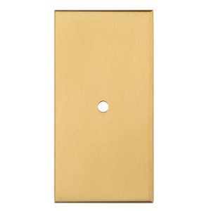 CARLISLE BRASSĀ® Rectangular Cupboard knob Backplate - Satin Brass - 76 x 40mm