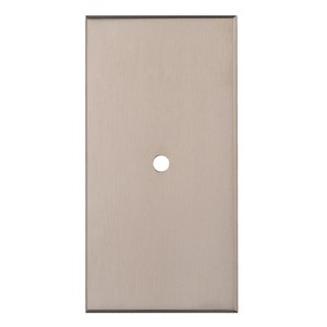 CARLISLE BRASSĀ® Rectangular Cupboard knob Backplate - Satin Nickel - 76 x 40mm