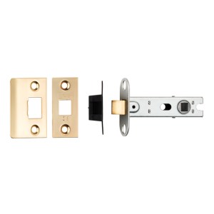 EUROSPECĀ® 76mm Ce B/T Tubular Mortice Latch Square - Satin Brass