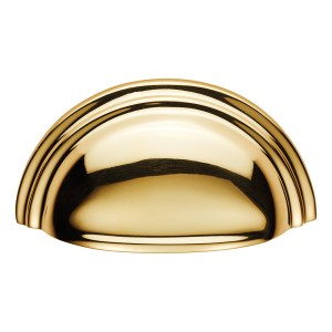 CARLISLE BRASSĀ® FTD Victorian Cup Pull - Polished Brass - 92mm - 76mm c/c