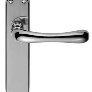 CARLISLE BRASSĀ® Ibra Lever On Backplate Latch - Polished Chrome - 185mm x 40mm