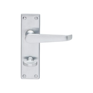 CARLISLE BRASSĀ® Contract Victorian Lever on WC Backplate - Satin Chrome - 155mm x 40mm - 57mm c/c