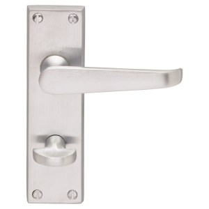 CARLISLE BRASSĀ® Victorian Lever on WC Bathroom Backplate - Satin Chrome - 150mm x 43mm